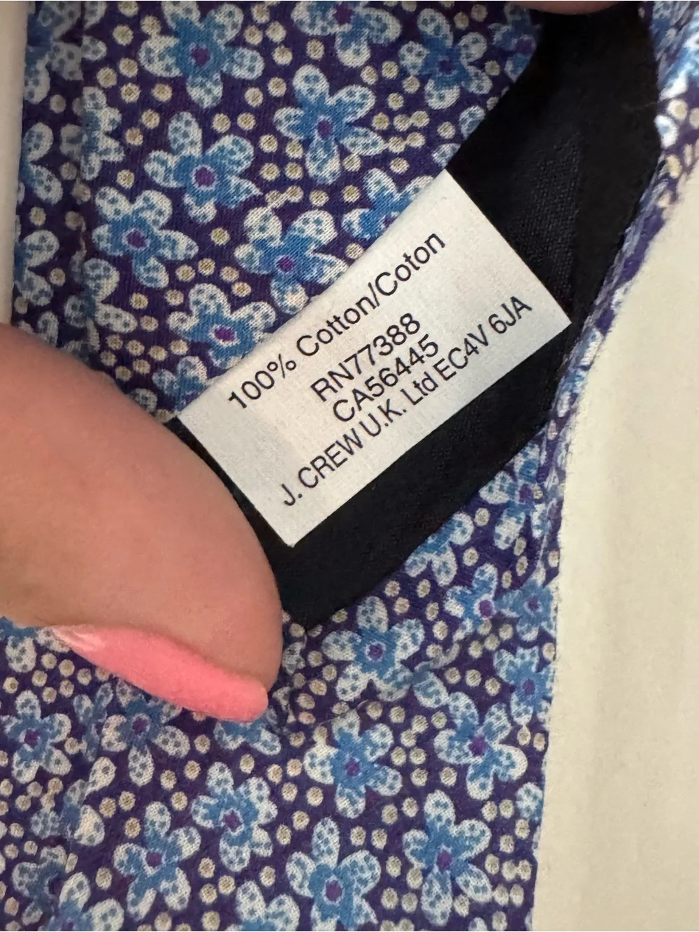 J. Crew/Liberty London Blue/Purple Floral Tie